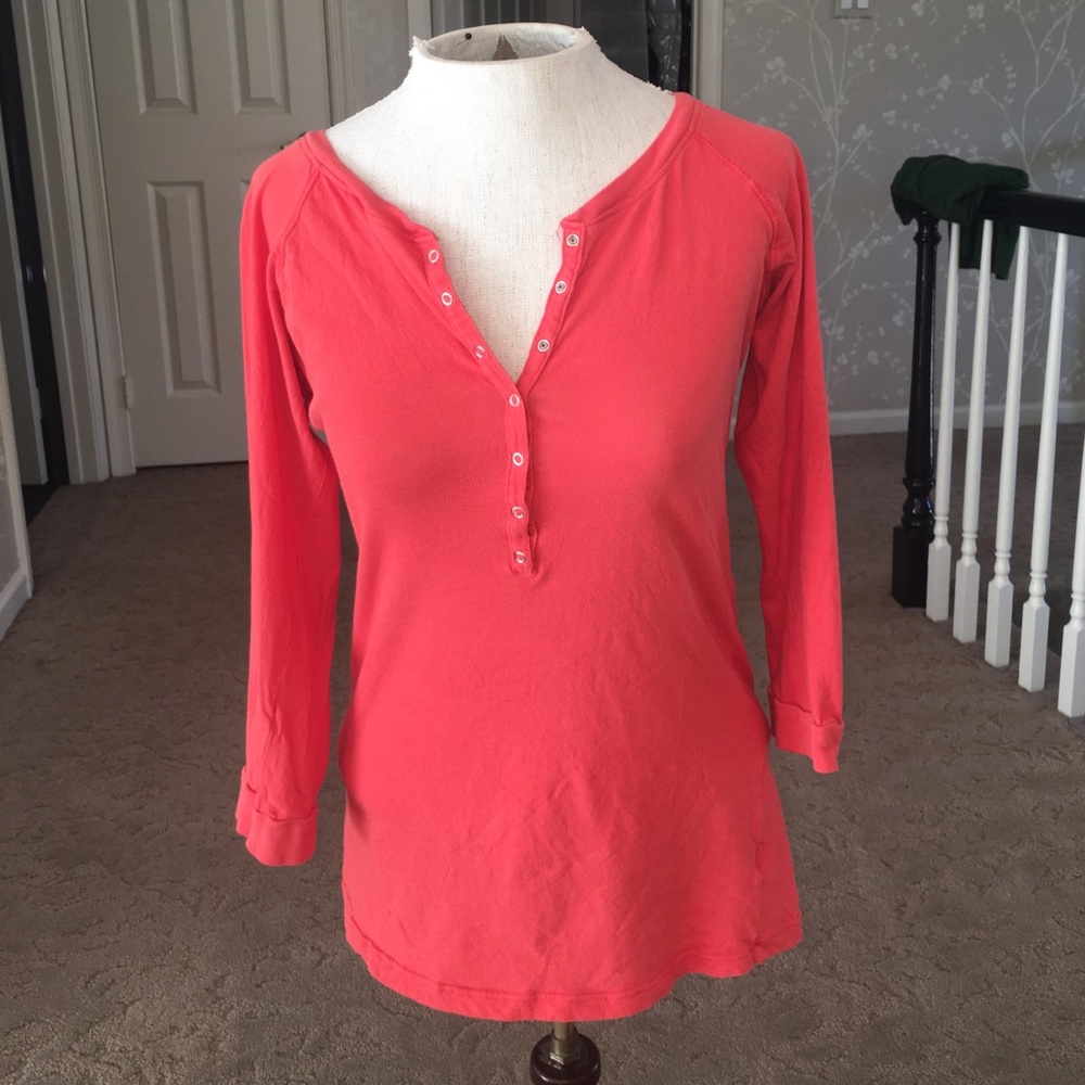 C&C California 3/4 Sleeve Button Up Top