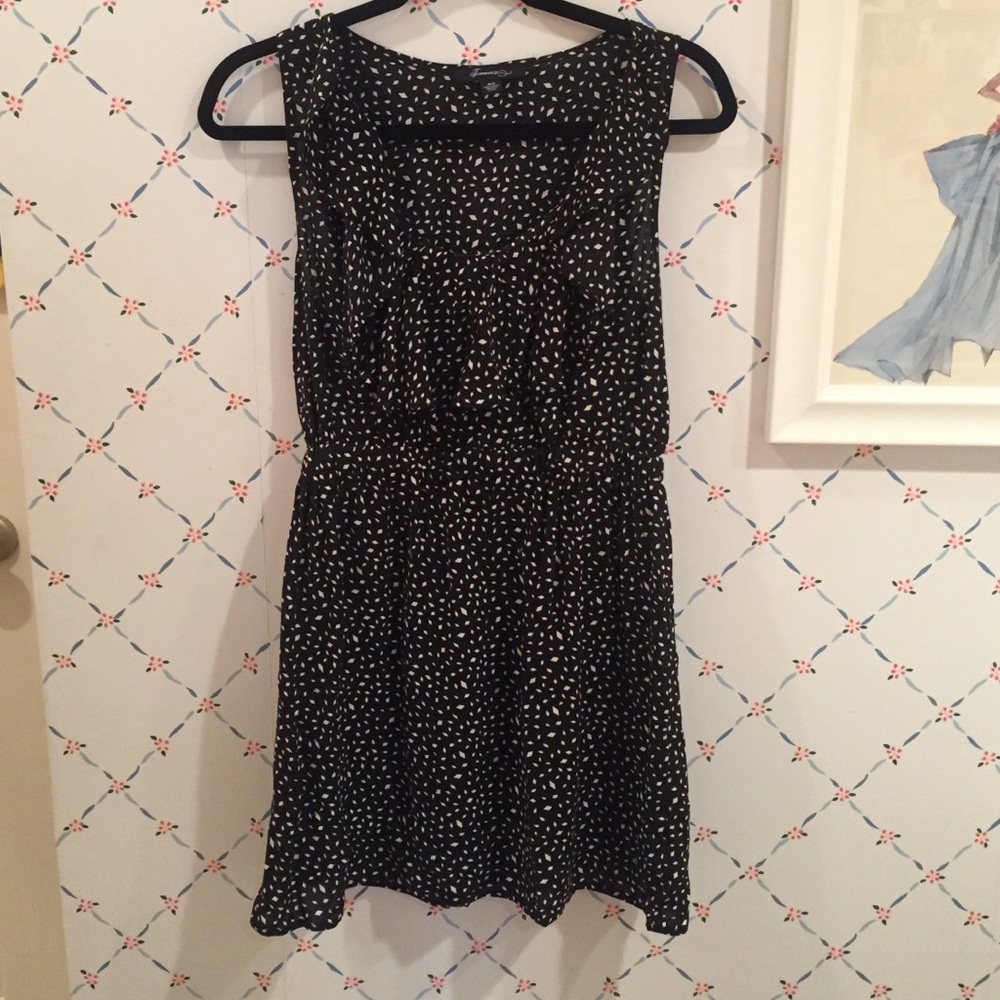 Black patterned casual dress