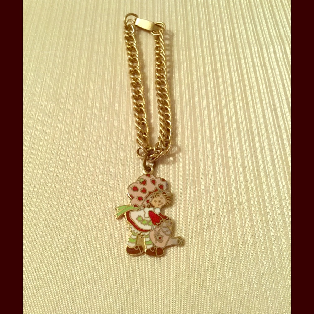🎀 Strawberry Shortcake Charm Bracelet & Ring