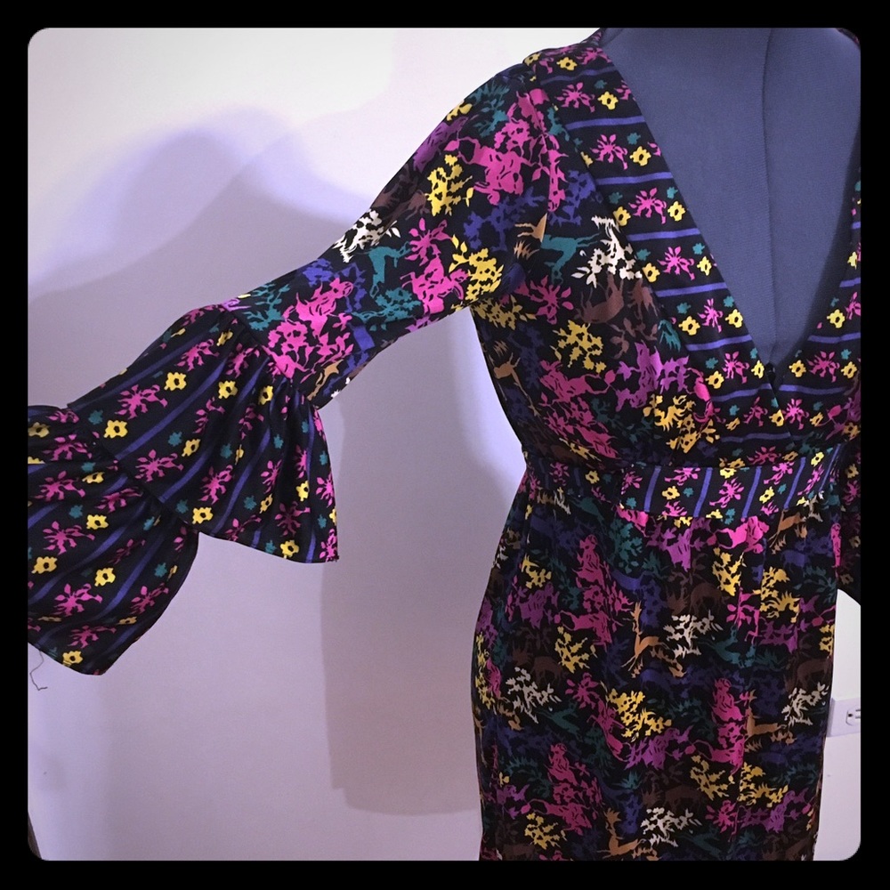 Betsey Johnson graphic 3/4 sleeve dress