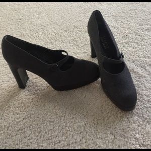 Stunning gray flannel Stuart Weitzman MaryJanes