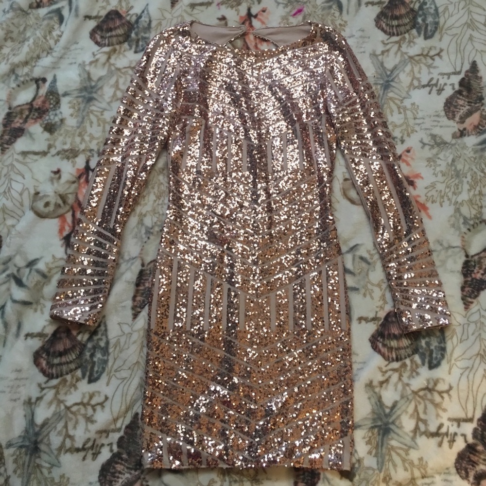 ‼️SOLD‼️Sequence dress gold