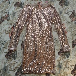 ‼️SOLD‼️Sequence dress gold