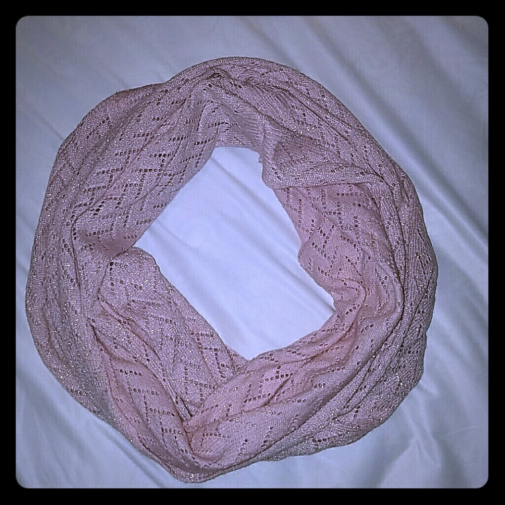 Pink sparkly scarf