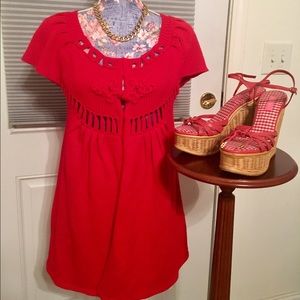 Vibrant Red Sweater w/GORGEOUS details!!!
