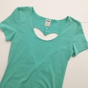 VS mint bodycon dress with heart cut out