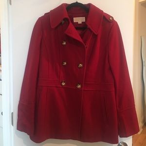 Michael Kors red peacoat