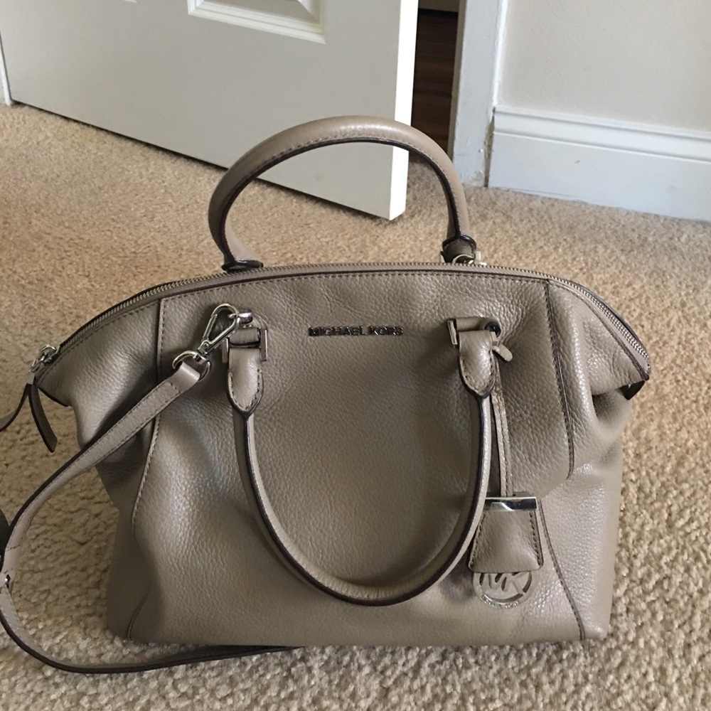 Taupe Michael kors bag.