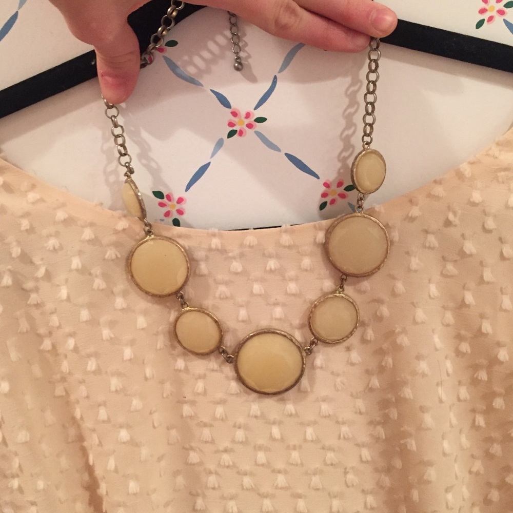 Chunky gold and cream necklace