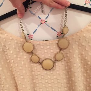 Chunky gold and cream necklace