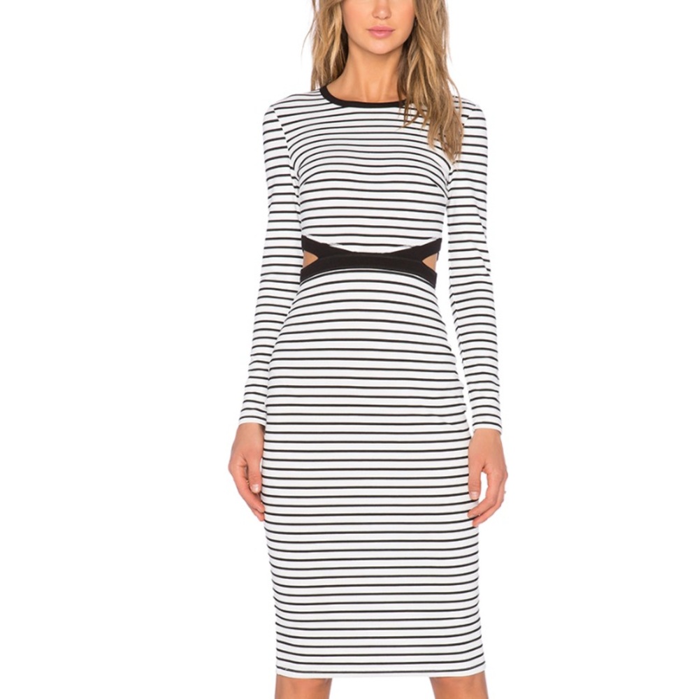 The Fifth Label black and white stripe dress