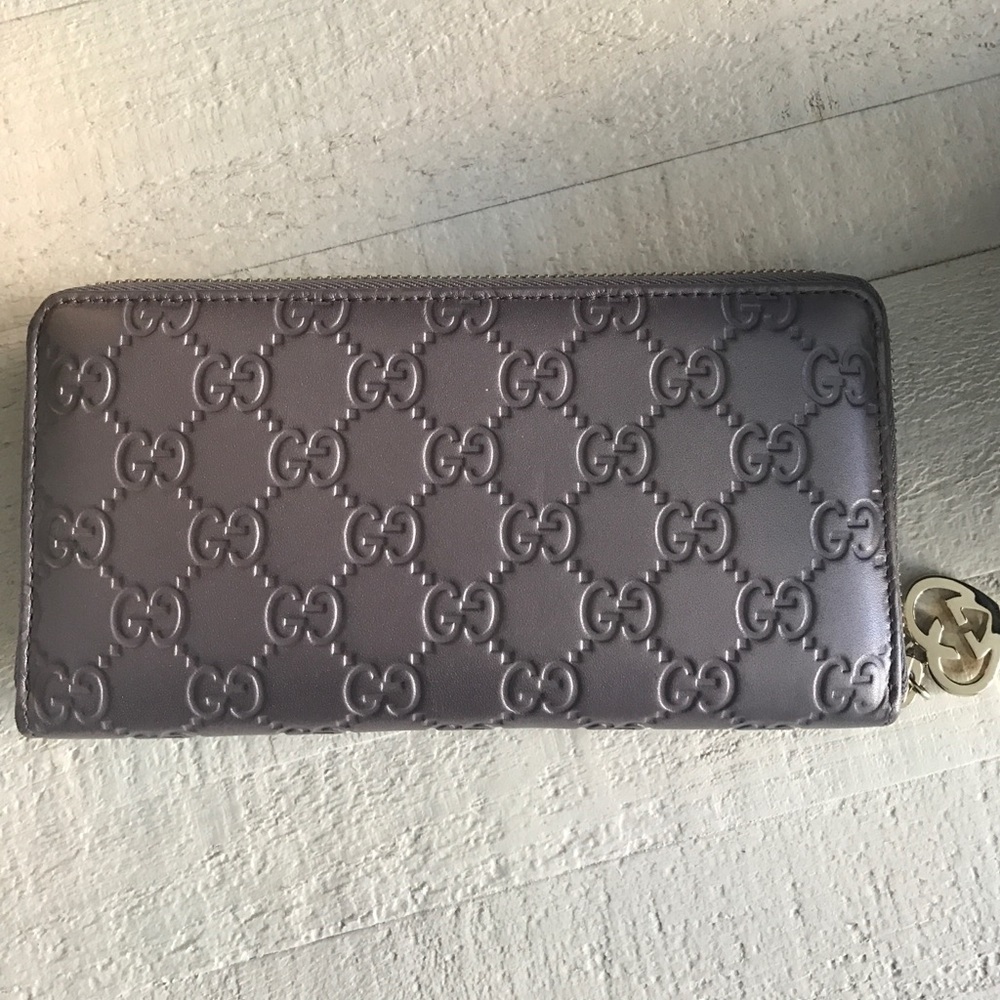 Gucci Guccisima Wallet Lavender, Heart Logo zipper