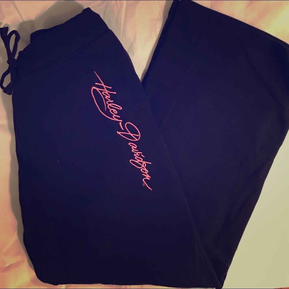 Harley-Davidson sweatpants - black + pink