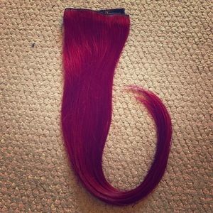 20" Red REAL Hair Extensions, worn ONCE years ago.