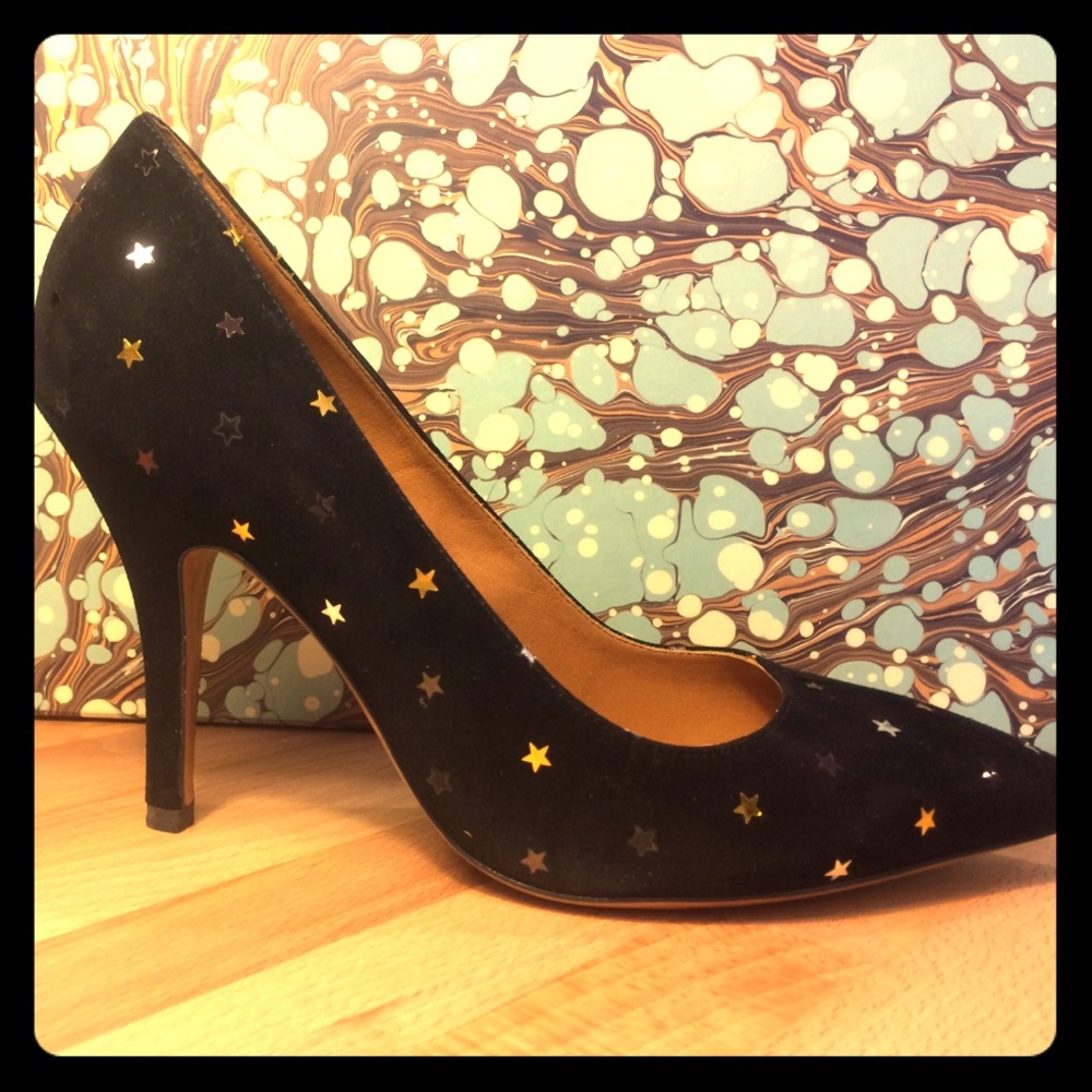 Isabel Marant Black Suede Star Heels