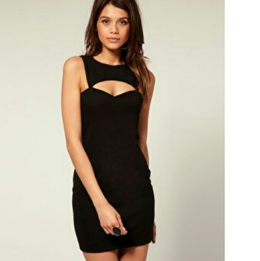 ASOS Ponti Bodycon Dress with Cut out Bust