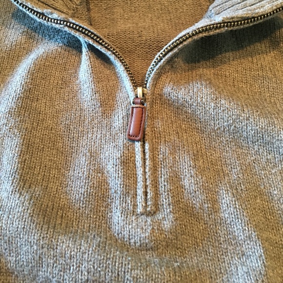 Men's gray wool Polo by Ralph Lauren pullover. - Picture 3 of 4