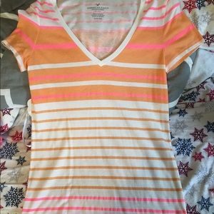 Stripped V-neck