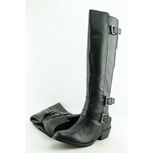 DOLCE VITA LEATHER KNEE HIGH MOTO BOOTS SZ 6.5