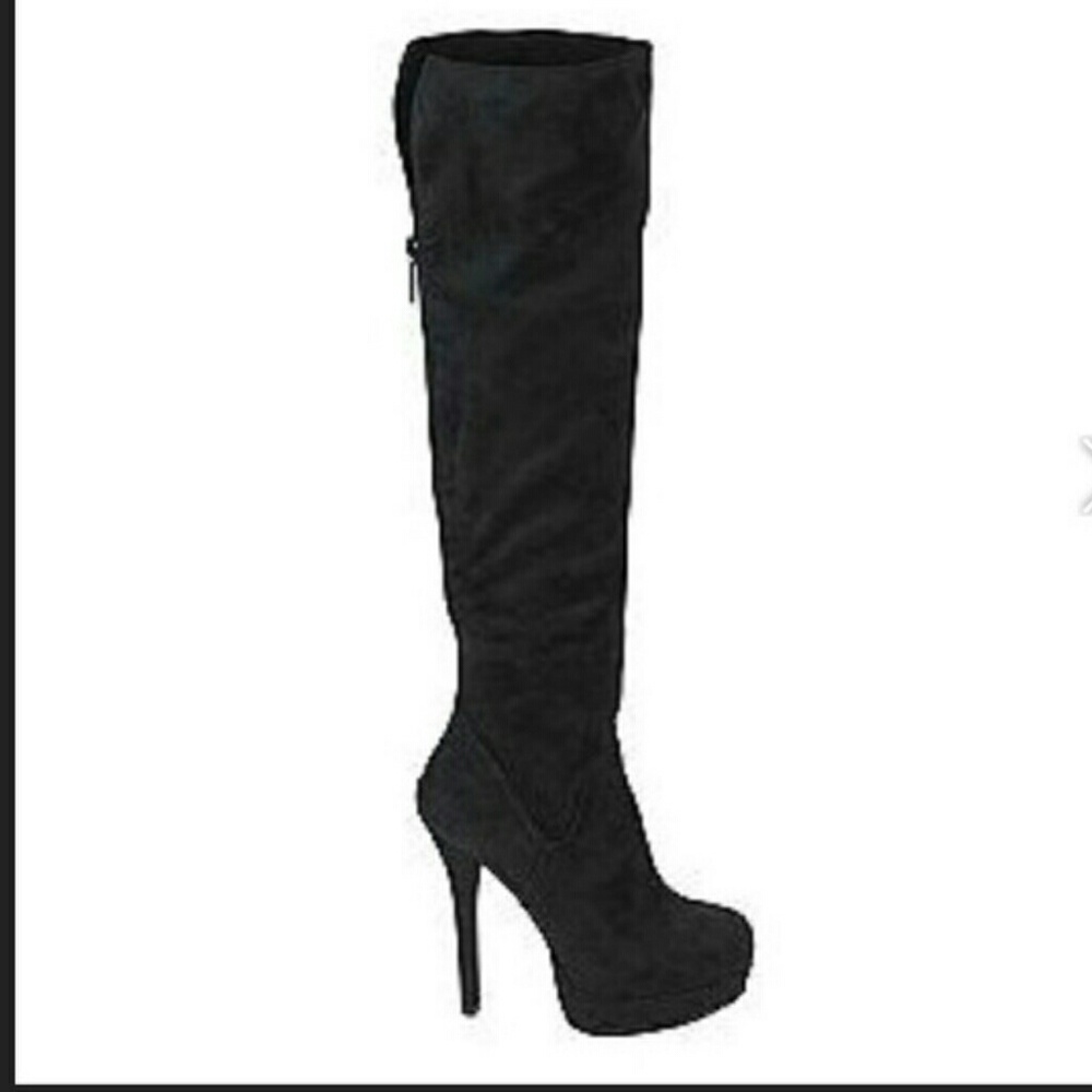 Black knee high boots