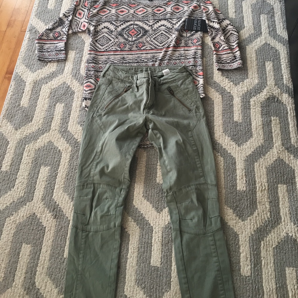 Kaki skinny jeans