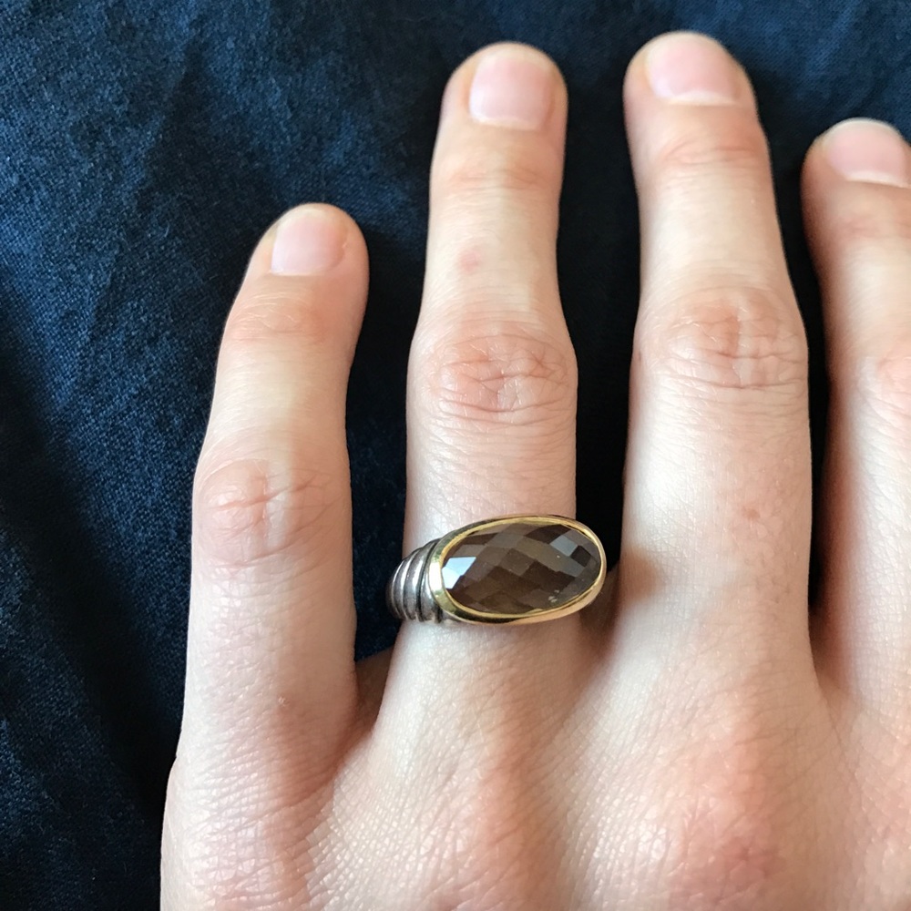 David yurman size 6 smokey topaz ring