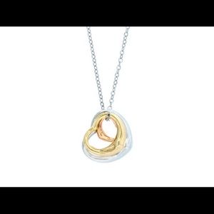 Hearts  in gold, silver, coppertone finish pendant