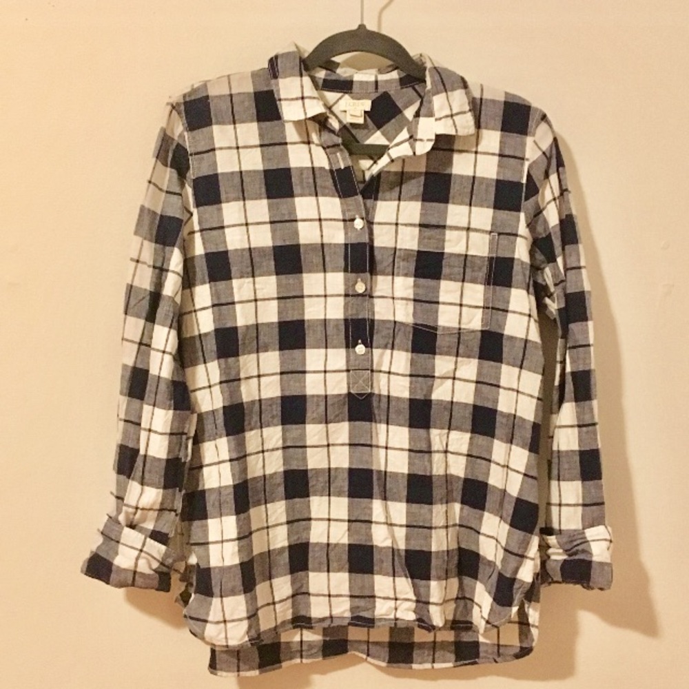J Crew plaid pullover