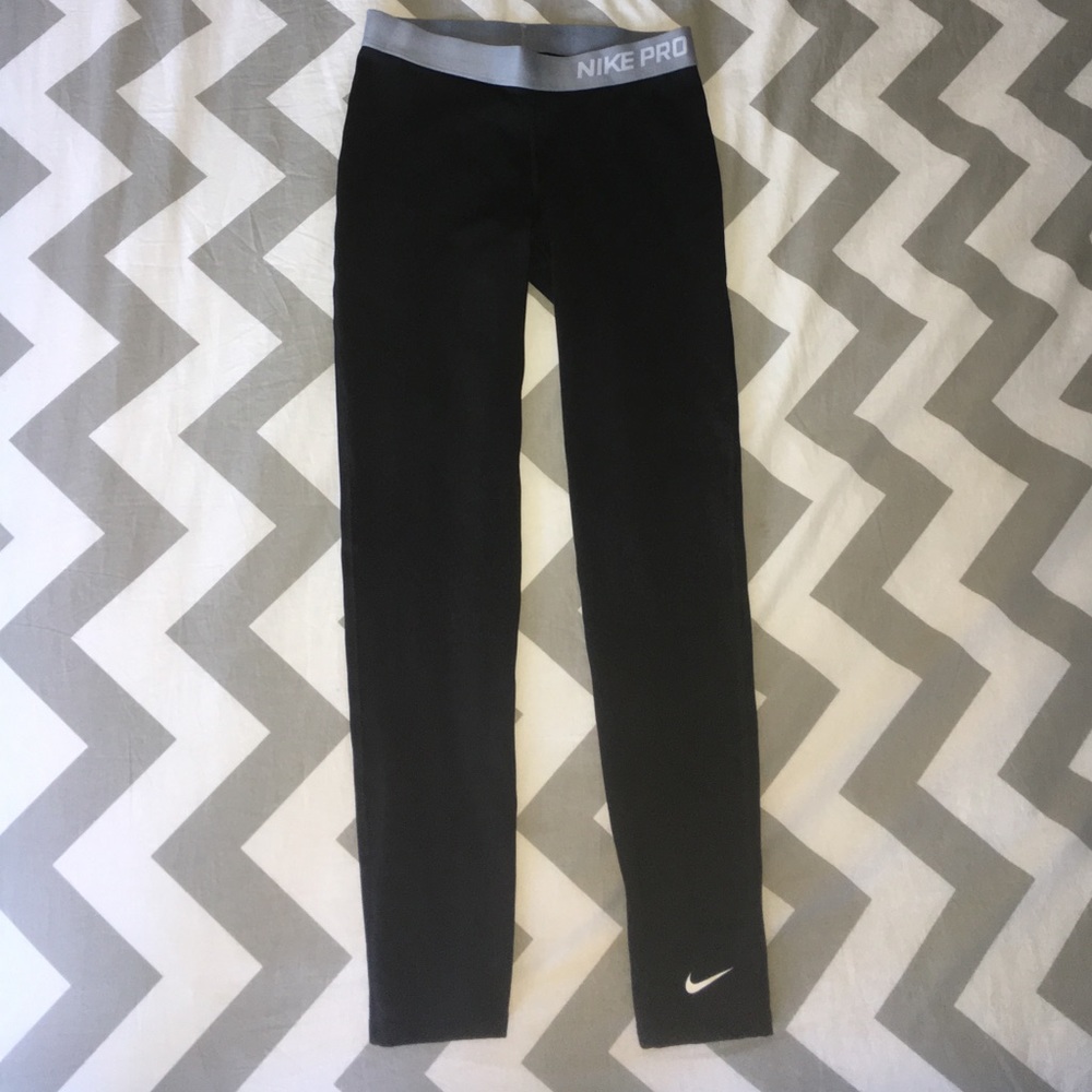 Nike Girls Black Nike Pro Leggings L