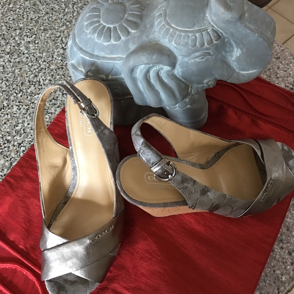 Like new Coach wedge shoes!