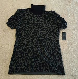 Animal Print Turtleneck
