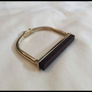 Gold and wood bracelet