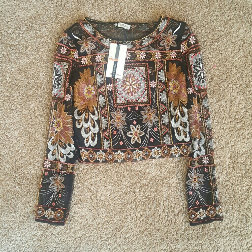 Zara Woman Premium Denim Collection Top