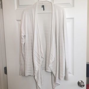 White flyaway cardigan