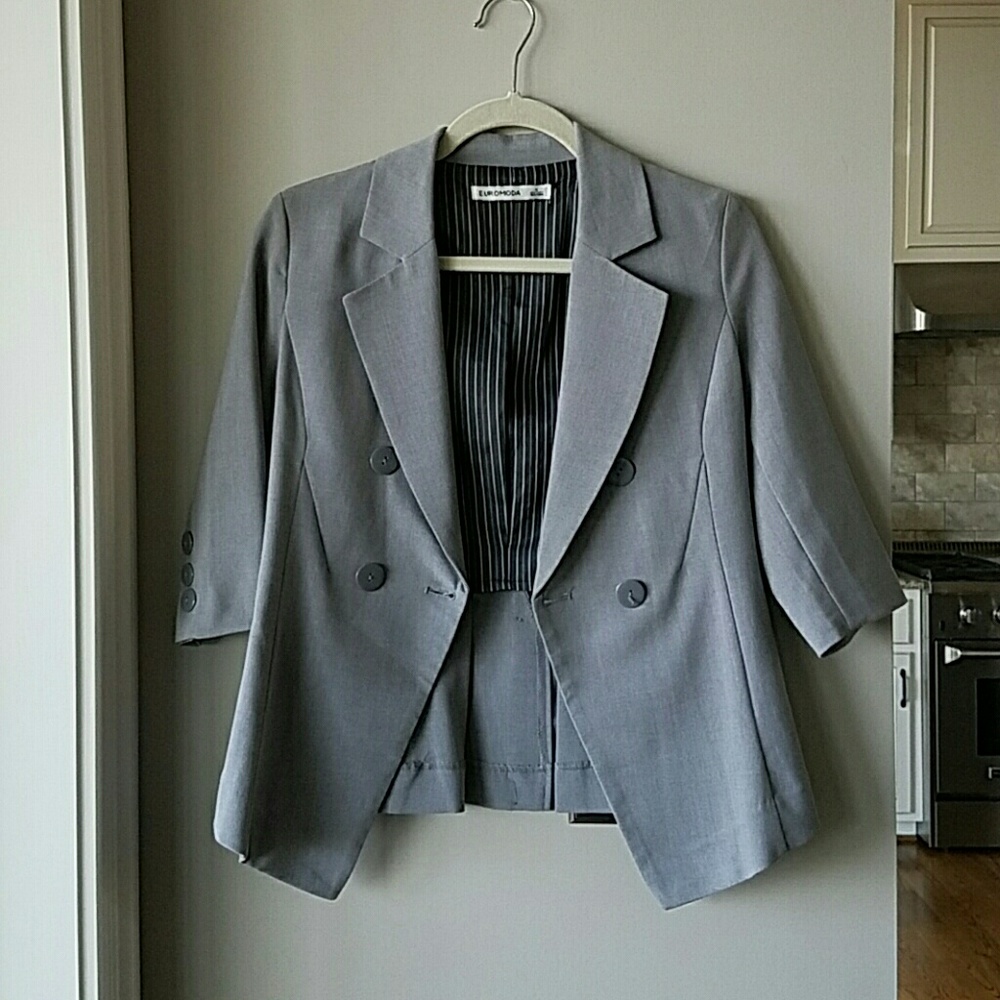 light gray blazer
