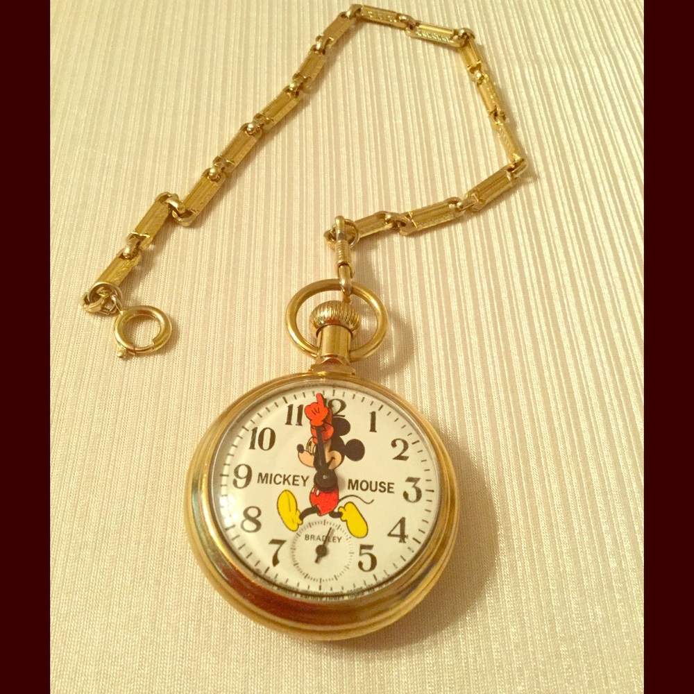 ❤️🖤 Vintage Mickey Mouse Pocket Watch
