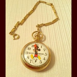 ❤️🖤 Vintage Mickey Mouse Pocket Watch