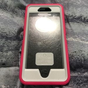 iPhone 6 defender otterbox case pink and white
