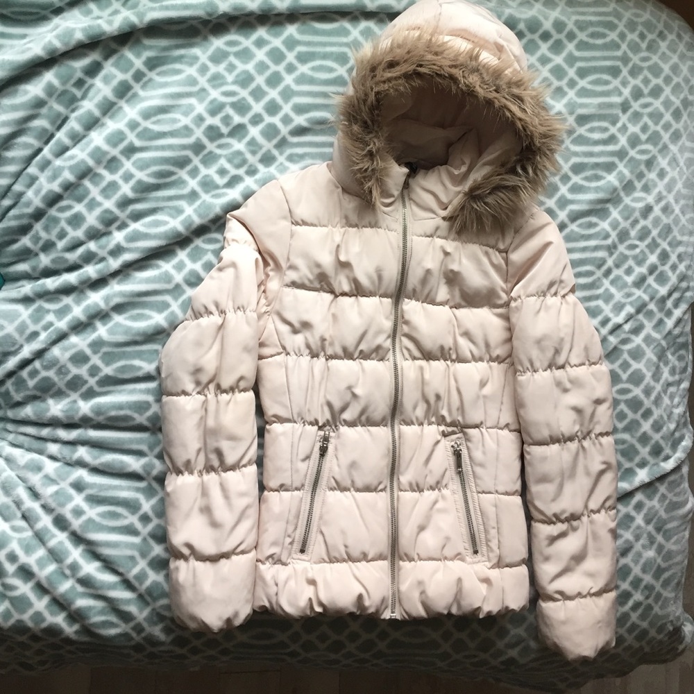Cream/ off white puffy winter coat