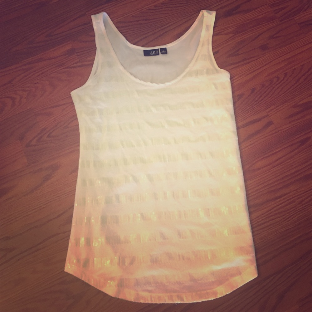 Sequin striped sleeveless top