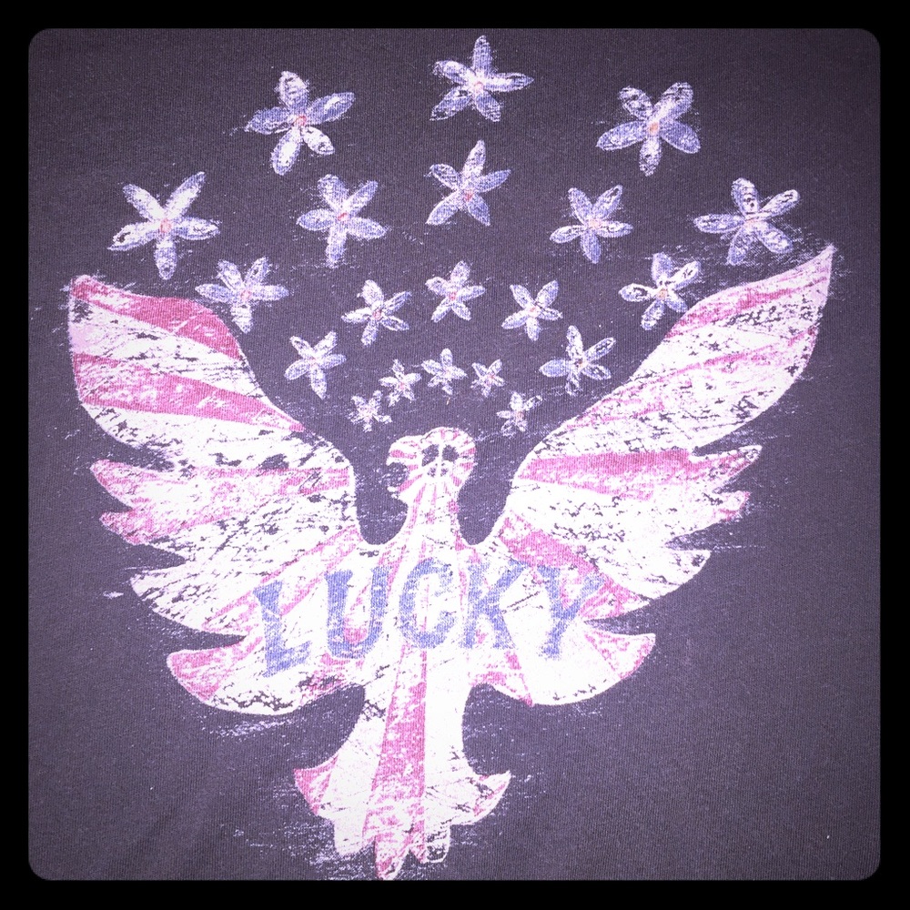 Women's Lucky graphic T-shirt - size small