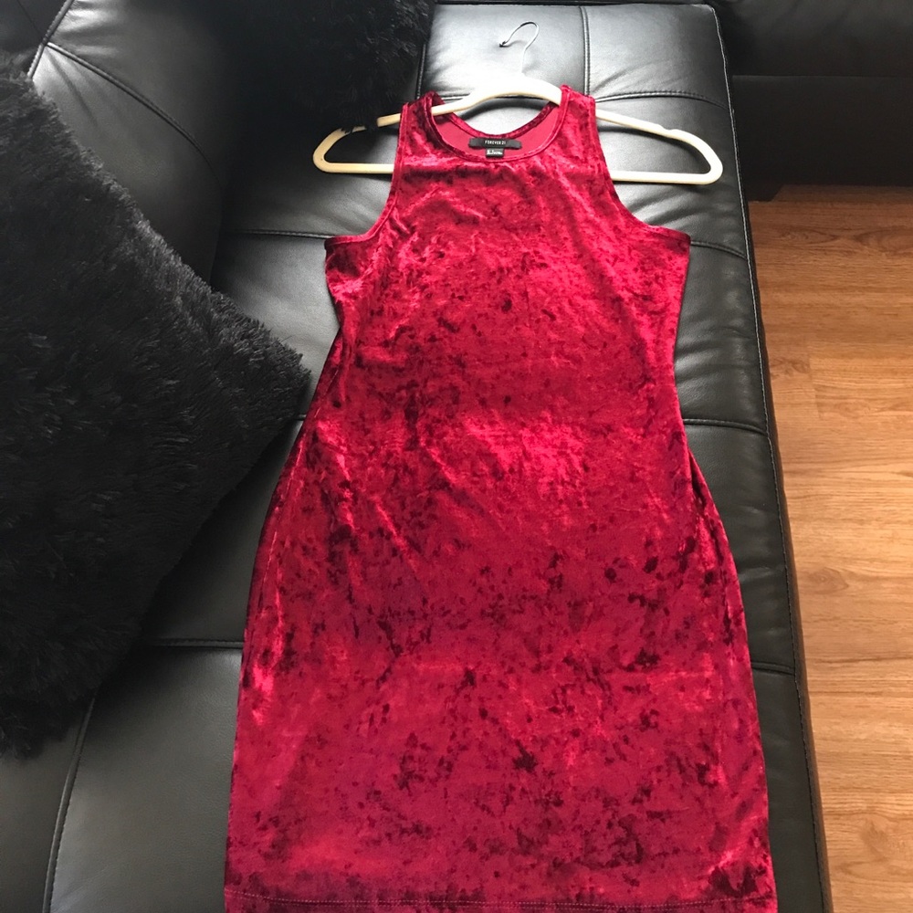 Forever 21 crushed velvet tank dress !