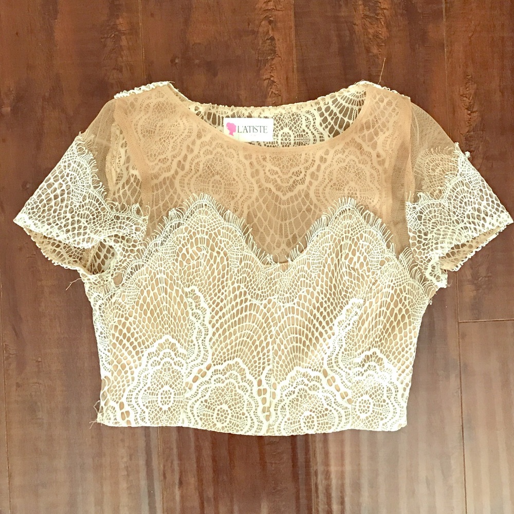 White lace shirt