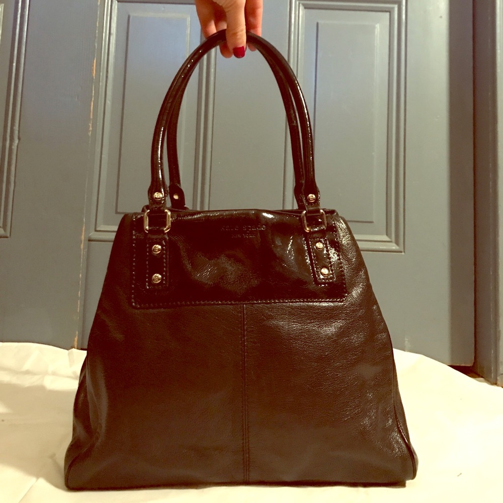 Kate Spade black leather & patent purse