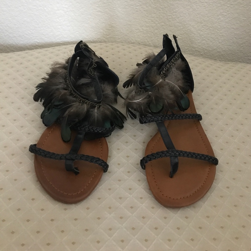 Feather sandals
