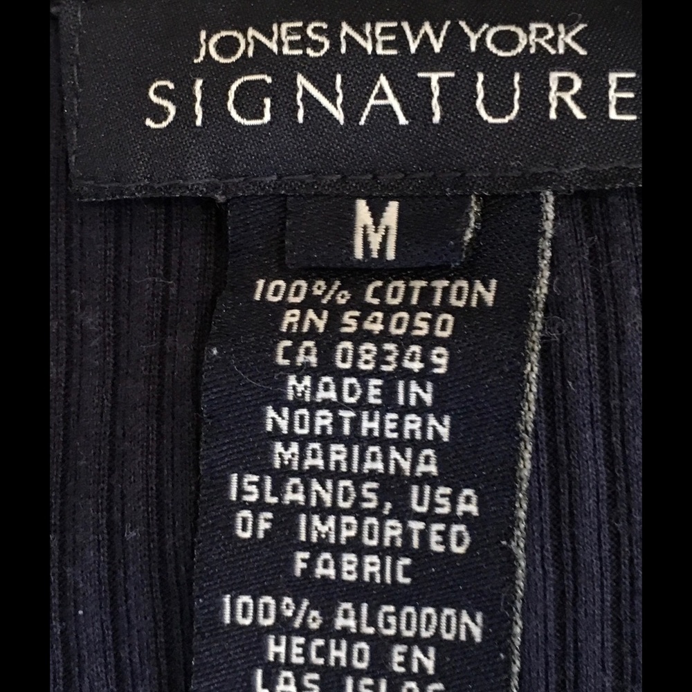 Navy Ribbed Top - Picture 3 of 3