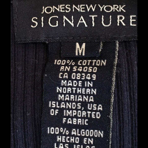 Navy Ribbed Top - Picture 3 of 3