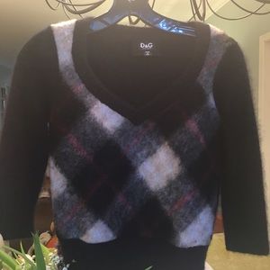 Dolce Gabana   D&G. Wool and angora Argyle sweater