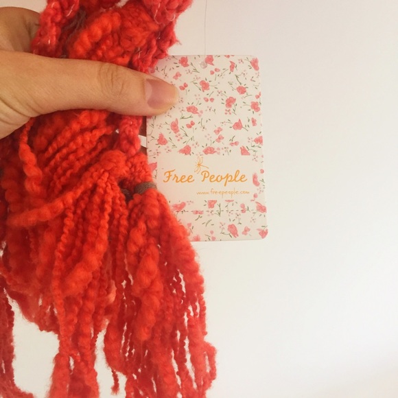 Free People Tassel Away Red Shrug Size S and M - Picture 4 of 8