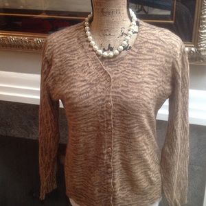 Liz Claiborne Angora blend animal print set